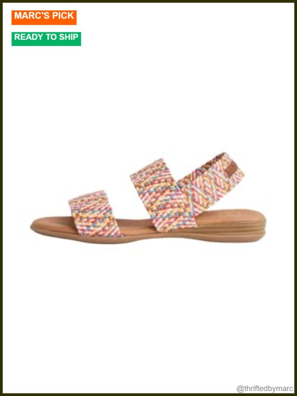 Women's Woven Raffia Flat Sandals Slingback Demi Wedge Slip On Vacation